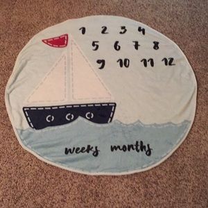 Baby age tracking sailboat blanket & strap covers